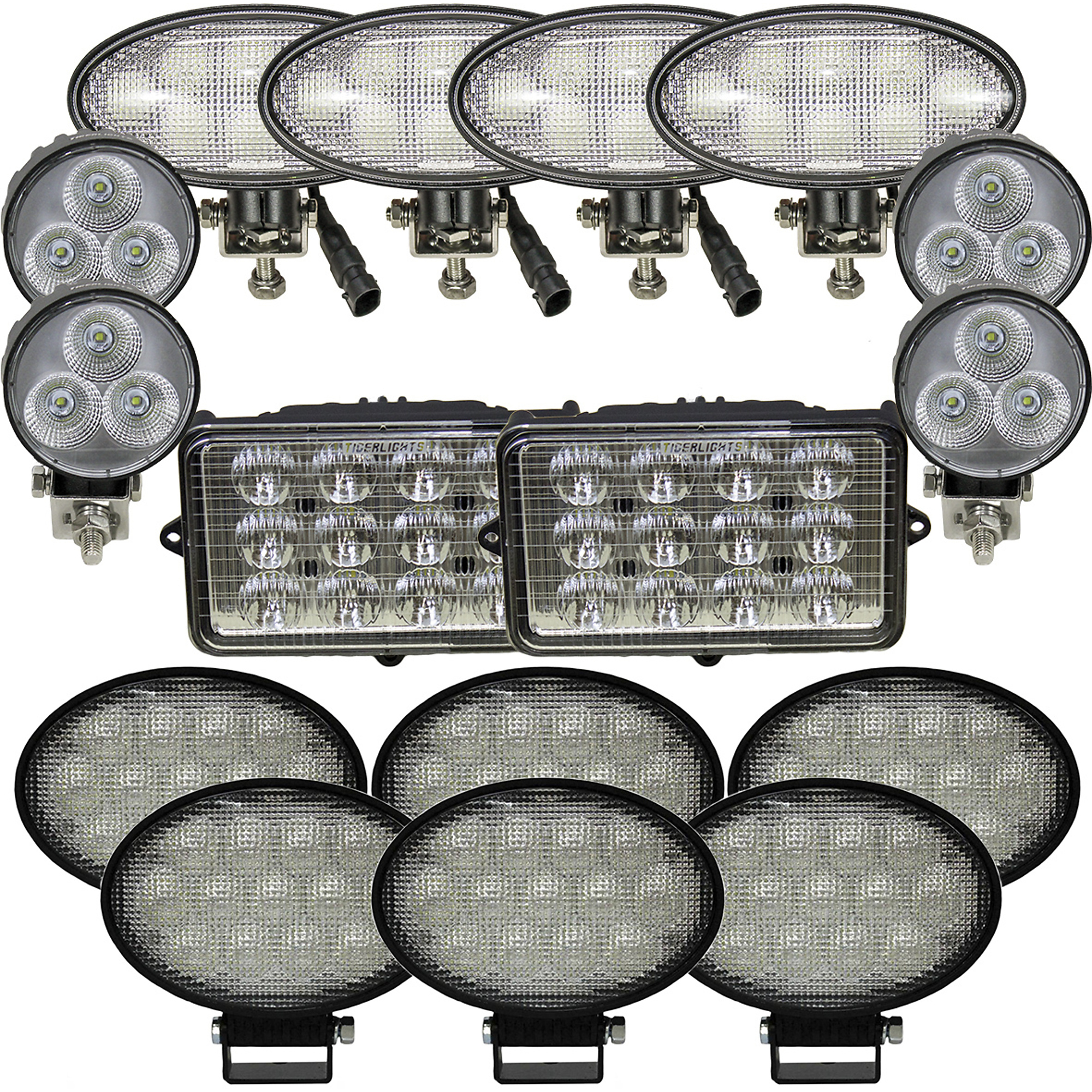 Tiger Lights, Complete John Deere S-T-W Combine LED Light Kit, Light Type LED, Included (qty.) 16 Model# JDKIT6